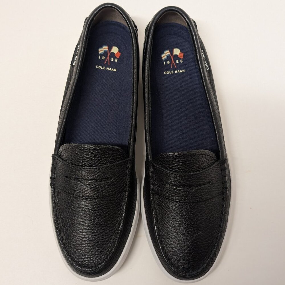 Cole Haan Nantucket Penny Loafers in Black Pebbled Leather - Picture 4 of 16